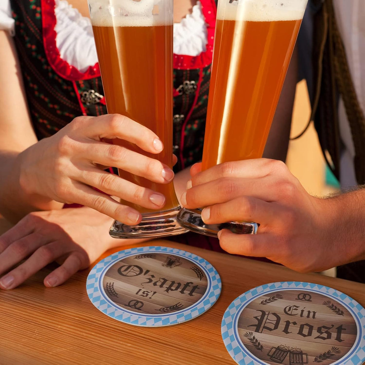 Oktoberfest Bierdeckel Set, O'zapft is 48-teilig