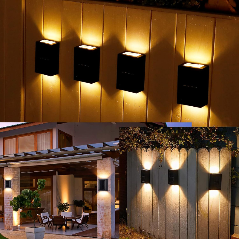 WallLight – Solarbetriebene LED Wandleuchte, Doppelt Beschattet