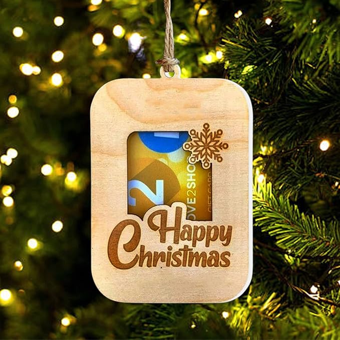 Geldgeschenk-Anhänger aus Holz – Handgefertigte Weihnachtsdeko