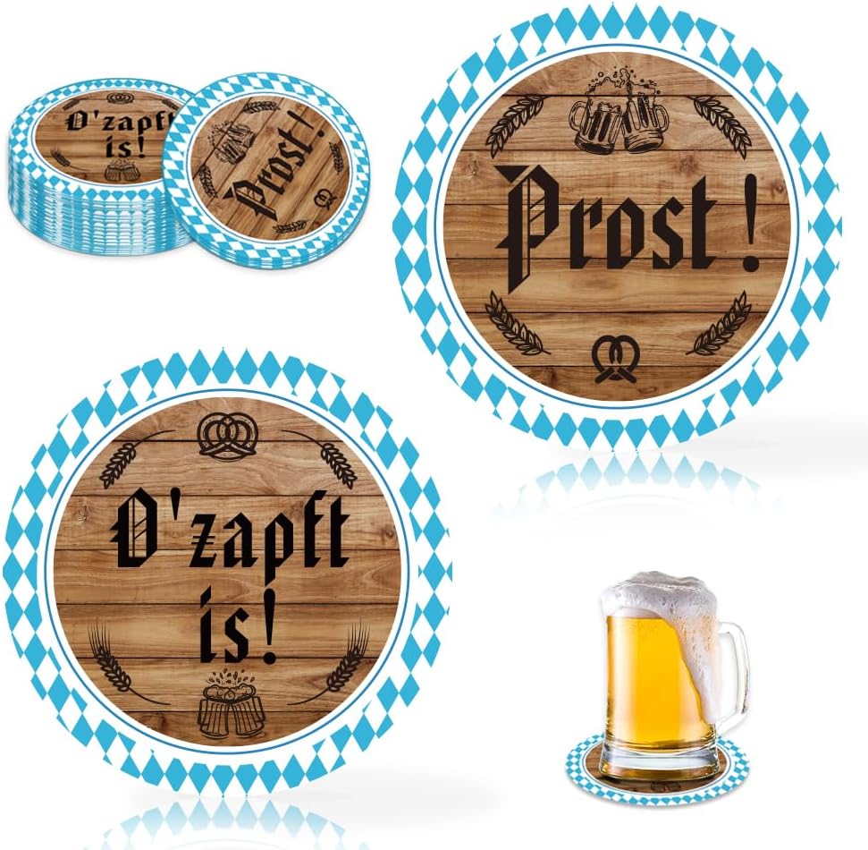 Oktoberfest Bierdeckel Set, O'zapft is 48er-Set