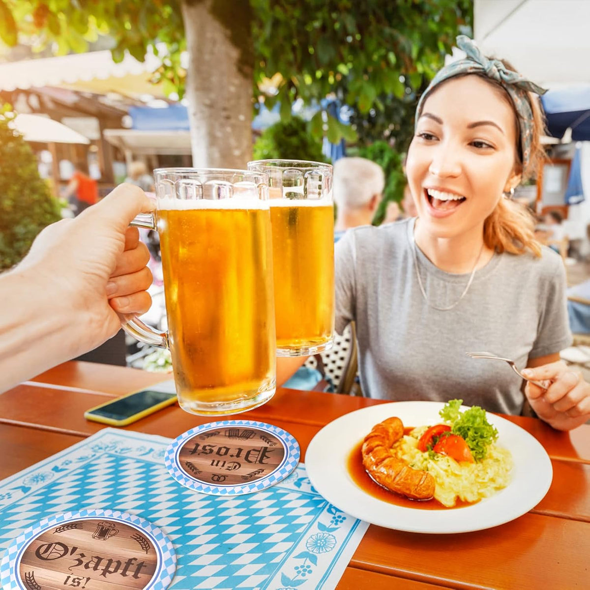 Oktoberfest Bierdeckel Set, O'zapft is 48-teilig