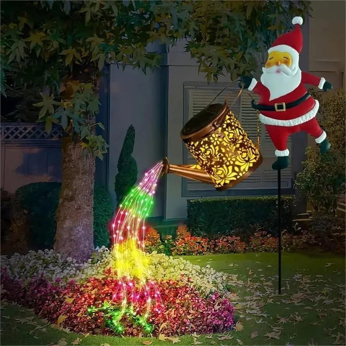 SantaKettle – Solarbetriebene Weihnachtsmann-Gartenleuchte