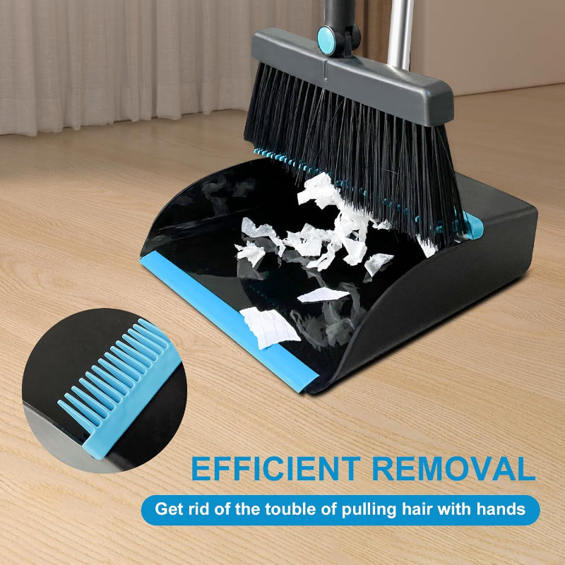 Zahnkamm der Kehrschaufel entfernt Haare aus den Borsten