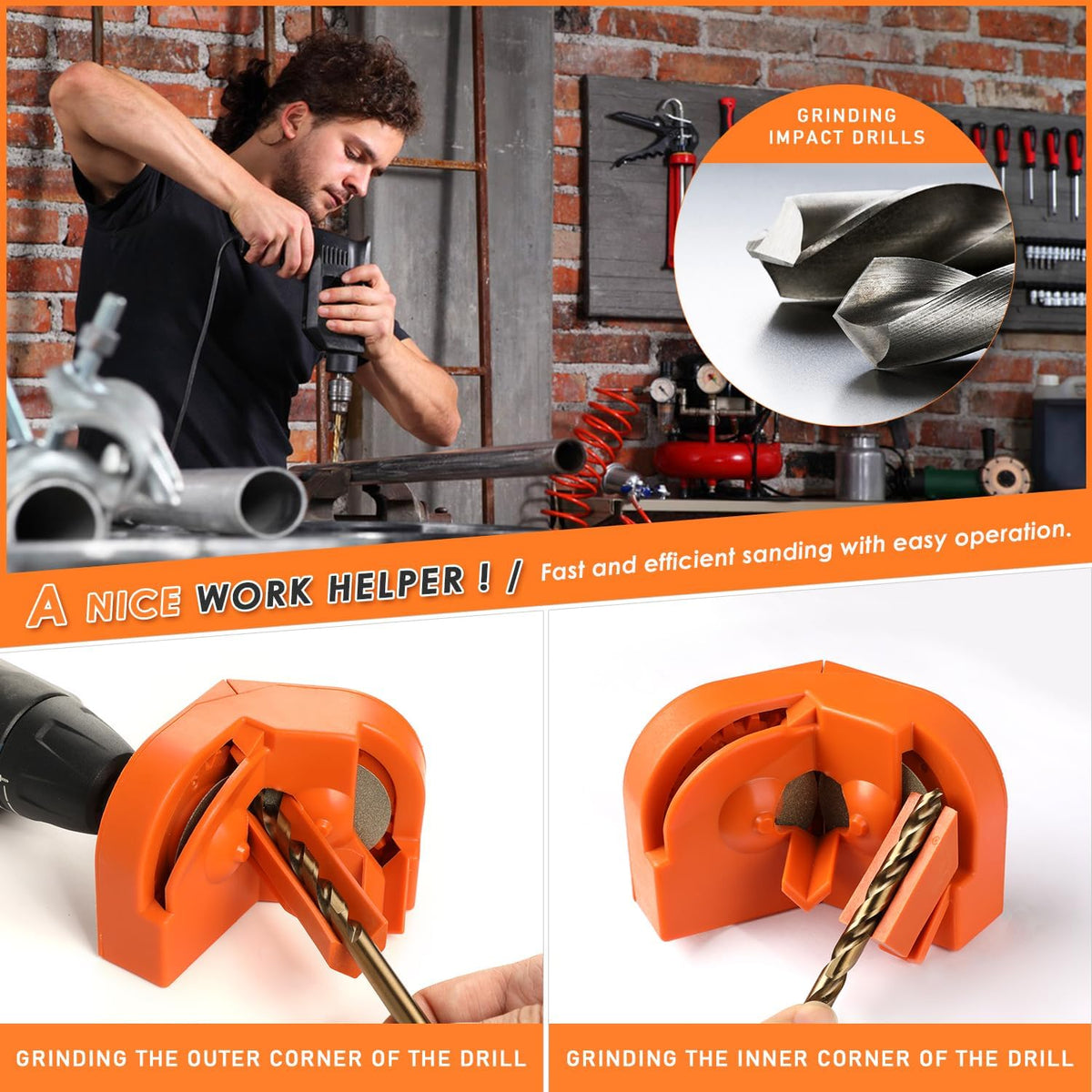 DrillGrinder – Kompakter Bohrer-Schärfer für HSS- und Hartmetallbohrer