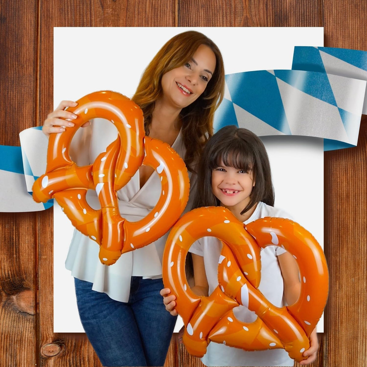 Oktoberfest Deko Aufblasbare Brezn XL, 3er-Set
