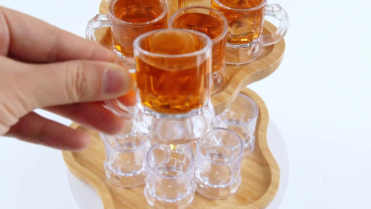 Mini Bierkrüge Oktoberfest Shotgläser, Klar Kunststoff 30er-Set