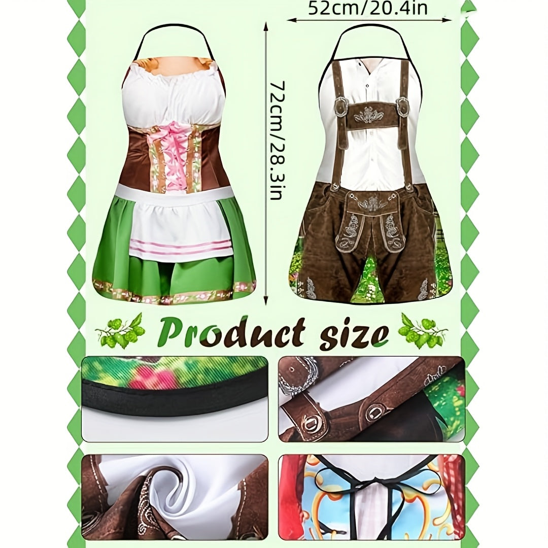 Oktoberfest Schürzen-Set Damen & Herren, Grillschürze 4-teilig