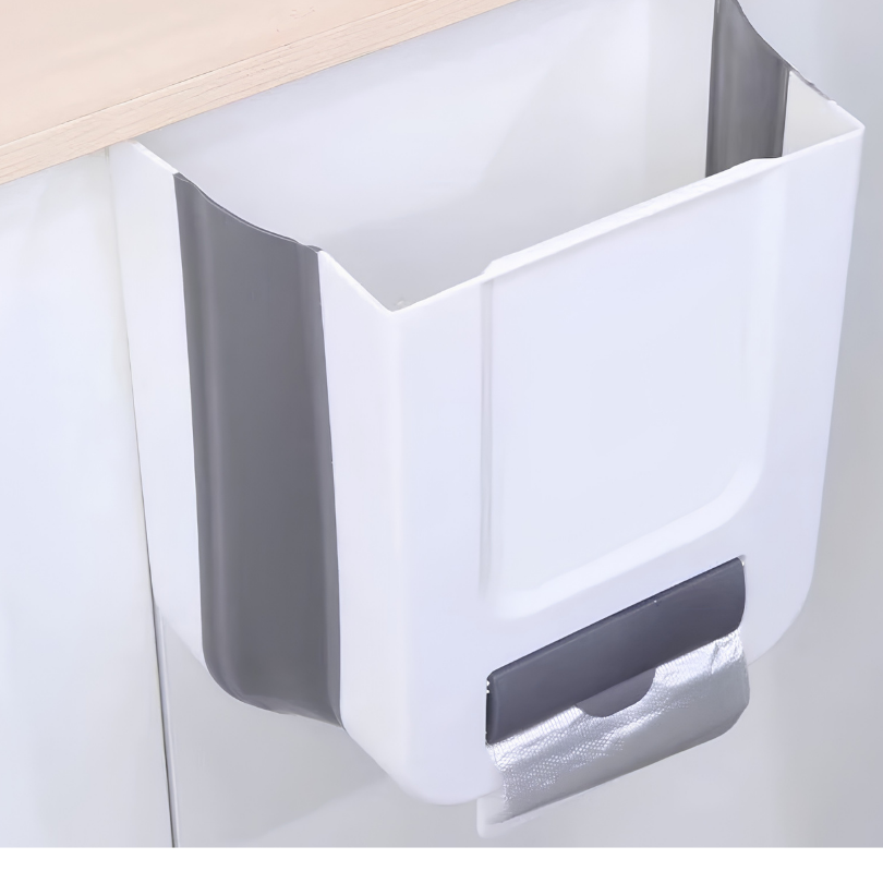 TrashHolder – Faltbarer Mülleimer-Halter für Schranktüren