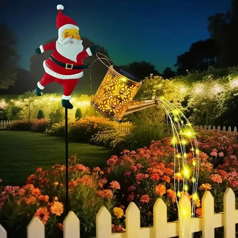SantaKettle – Solarbetriebene Weihnachtsmann-Gartenleuchte