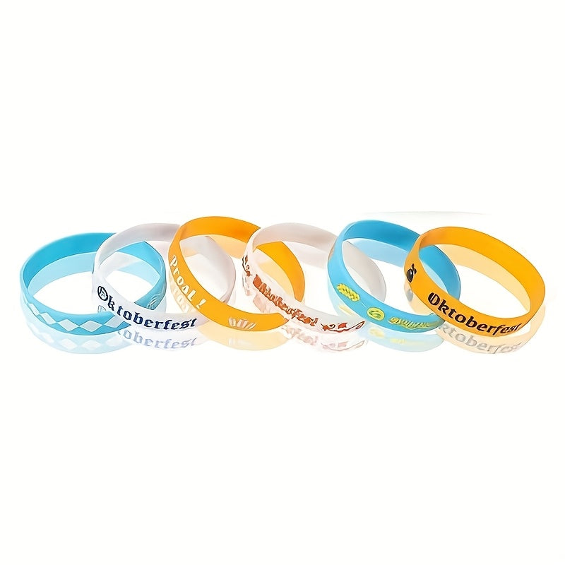 Oktoberfest Silikon Armbänder, Party Accessoire 24er-Set