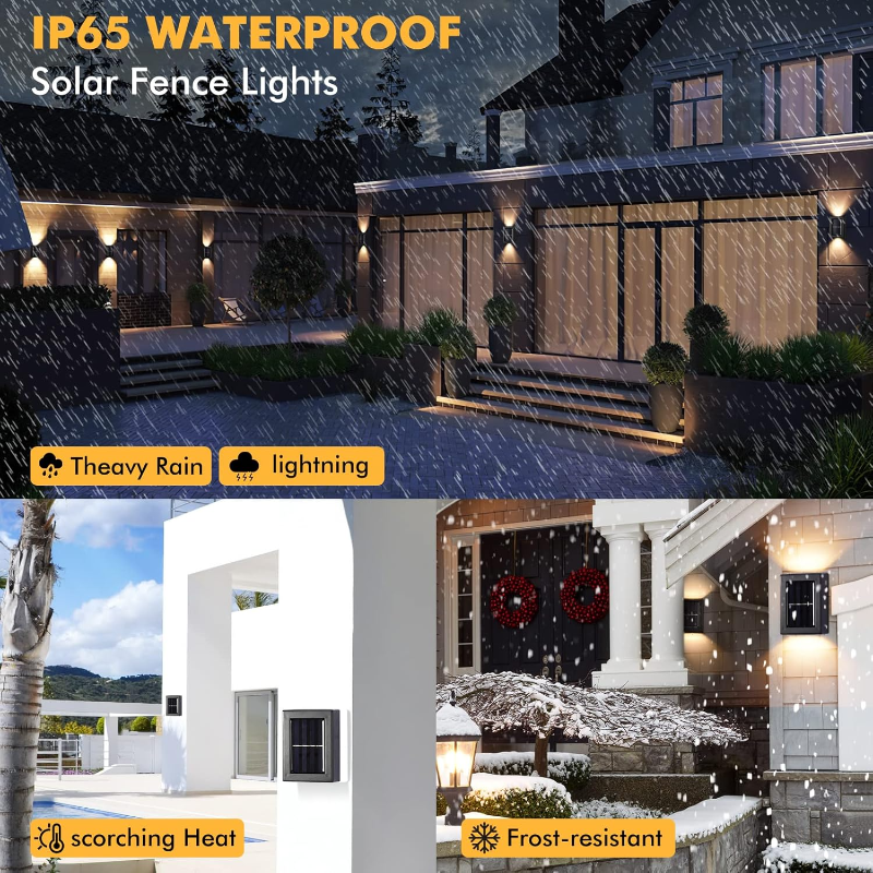 WallLight – Solarbetriebene LED Wandleuchte, Doppelt Beschattet