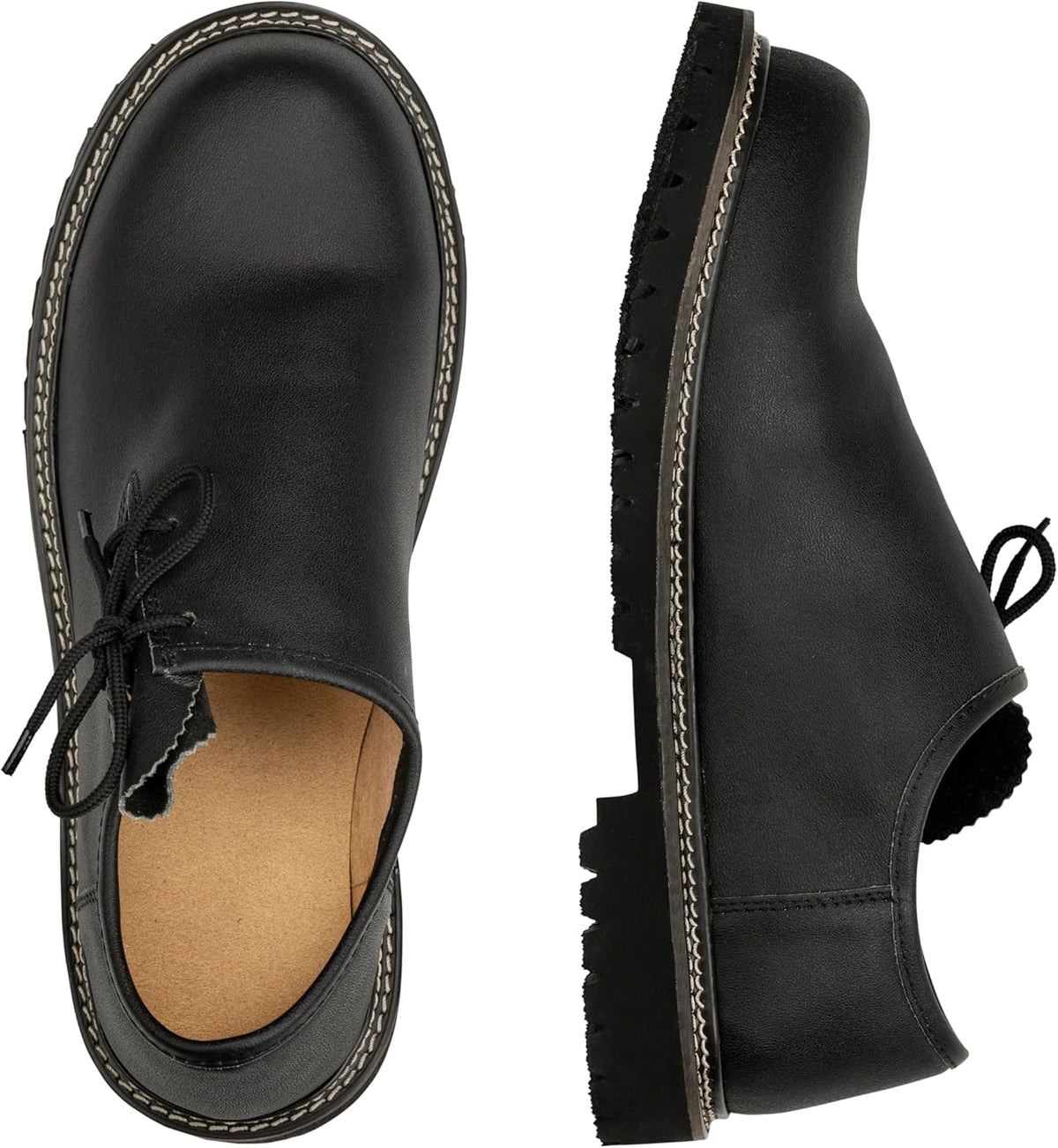 Haferlschuhe Herren Oktoberfest, Trachtenschuhe Wildleder Schwarz