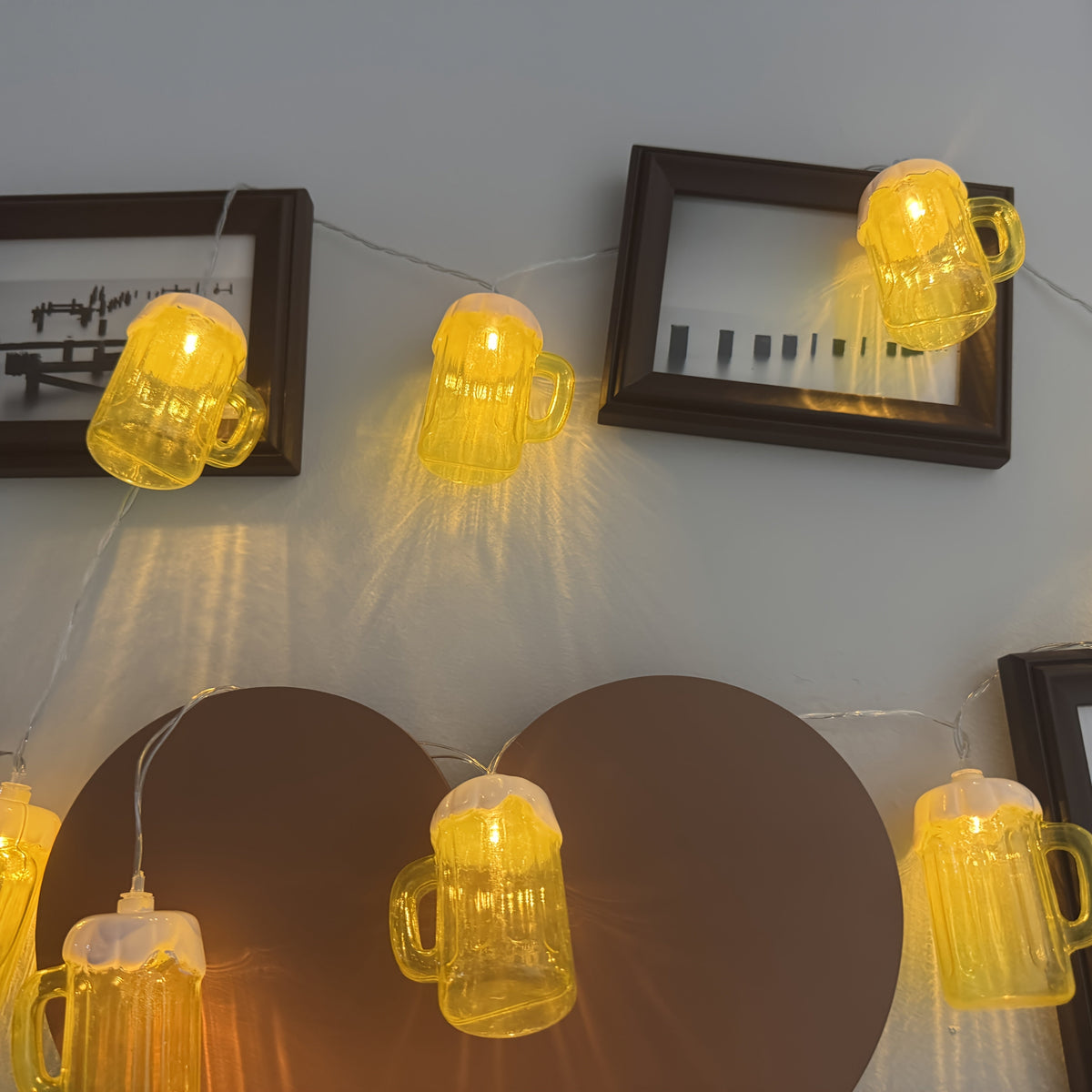 Oktoberfest Deko LED Bierkrug Lichterkette, 2er-Set