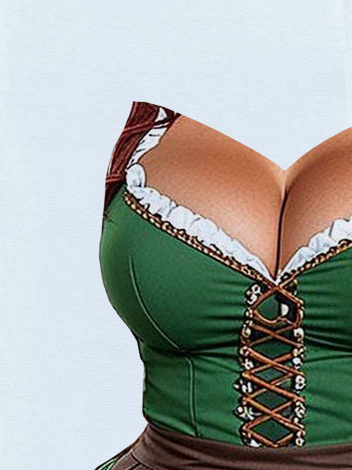 Oktoberfest T-Shirt Herren, Dirndl-Print Grafik Wiesn Shirt