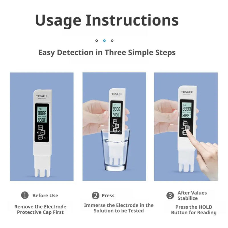 WaterTester – Sofortiges Wasserqualitätsprüfgerät, 2er Set