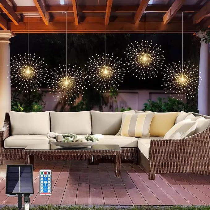 FireworkLamp mehrere Lichterkugeln auf der Terrasse