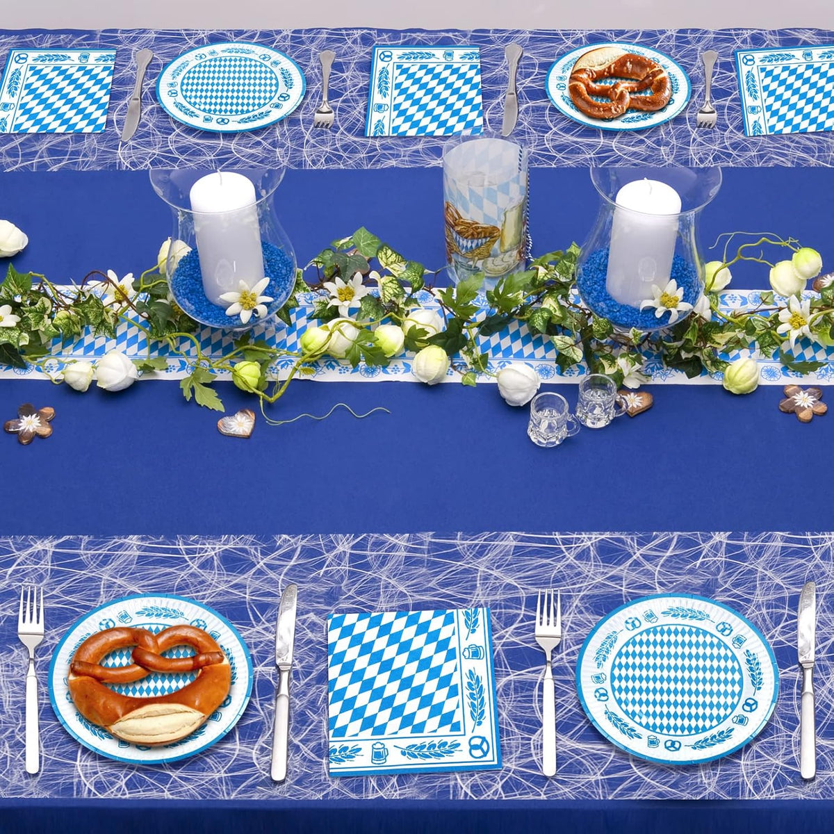 Oktoberfest Tischdeko-Set, Servietten & Bierdeckel 80-teilig