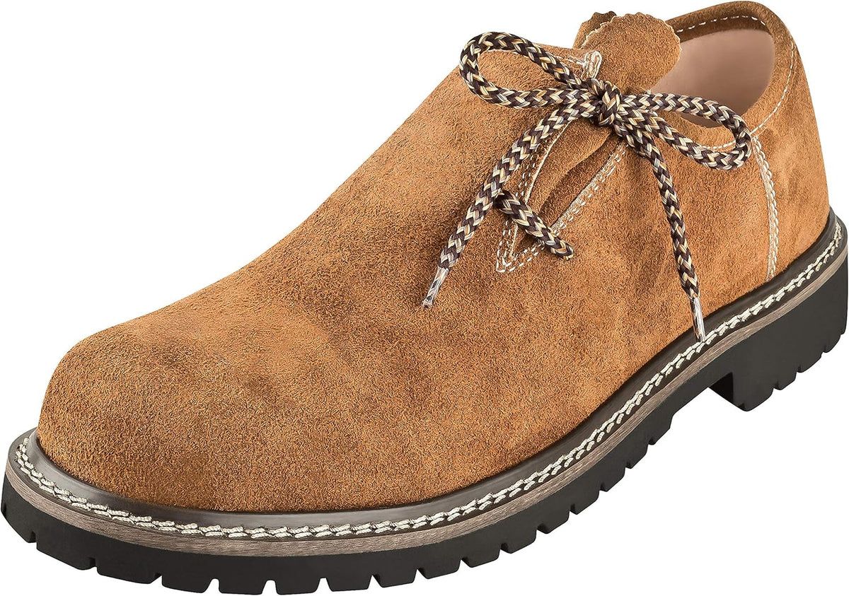 Haferlschuhe Herren Oktoberfest, Trachtenschuhe Wildleder Schwarz