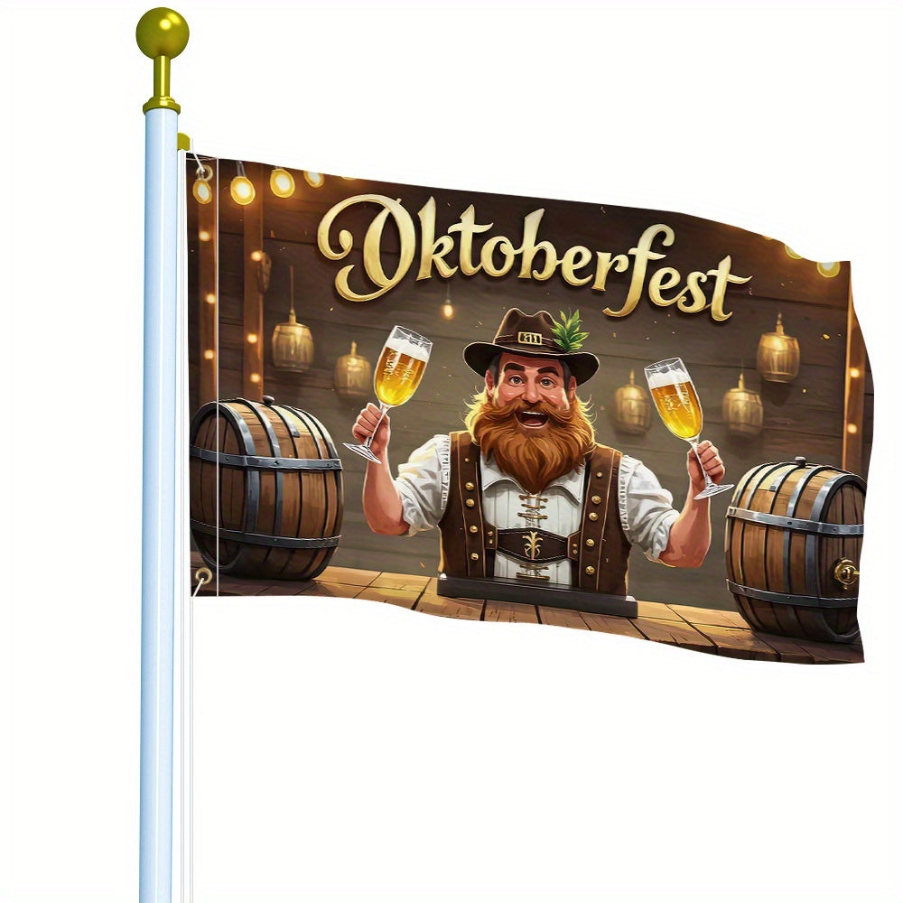 Oktoberfest Gartenflagge Bierfest-Motiv, Wetterfeste Deko