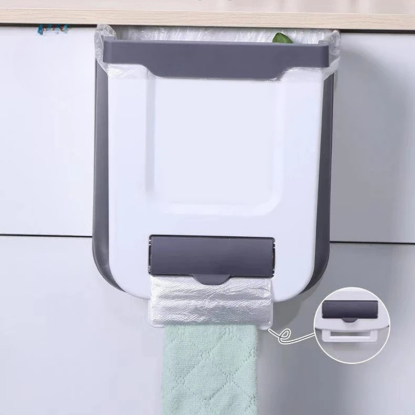 TrashHolder – Faltbarer Mülleimer-Halter für Schranktüren
