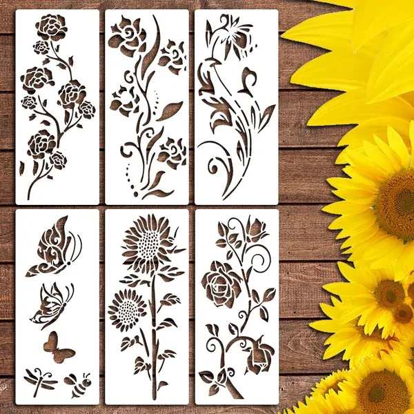 FlowerDecor – Wiederverwendbare DIY-Wandschablonen