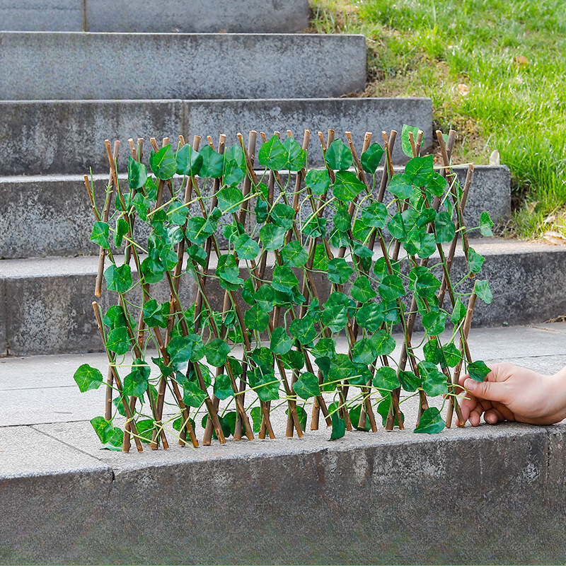 DecorativeFence – Ausziehbarer Sichtschutz-Dekorzaun, Kunstpflanze