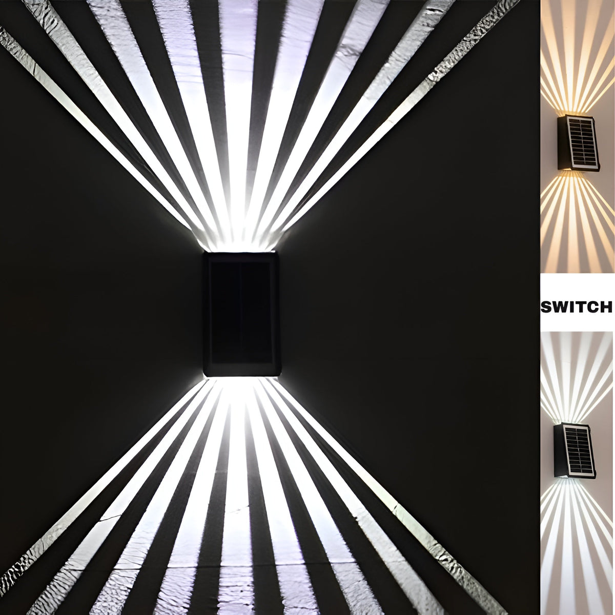 WallLight – Solarbetriebene LED Wandleuchte, Doppelt Beschattet