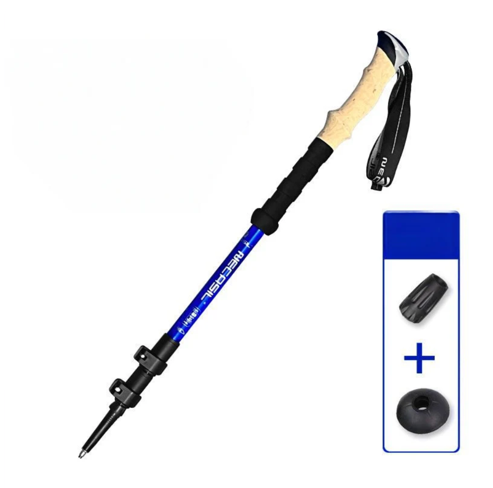 Leichte Trekkingstöcke 2er Set – Verstellbar, Zusammenklappbar aus Aluminium mit EVA-Griff