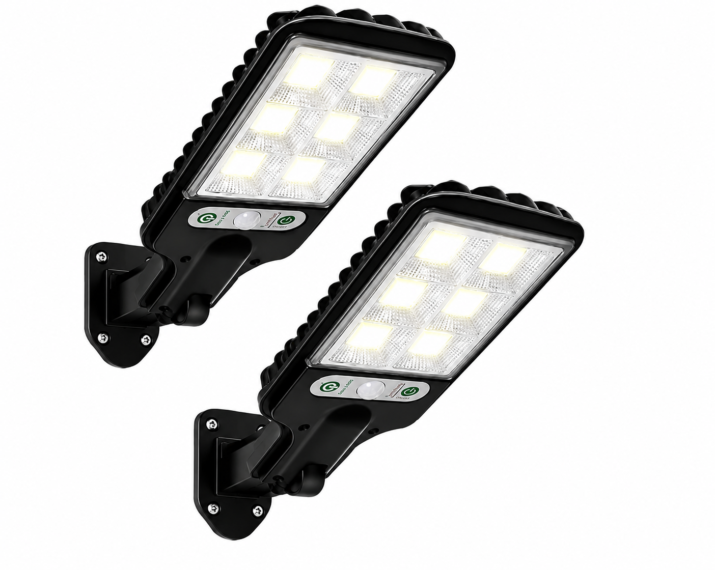 Solar Wandleuchte 72 COB-LED 2er Set mit Fernbedienung