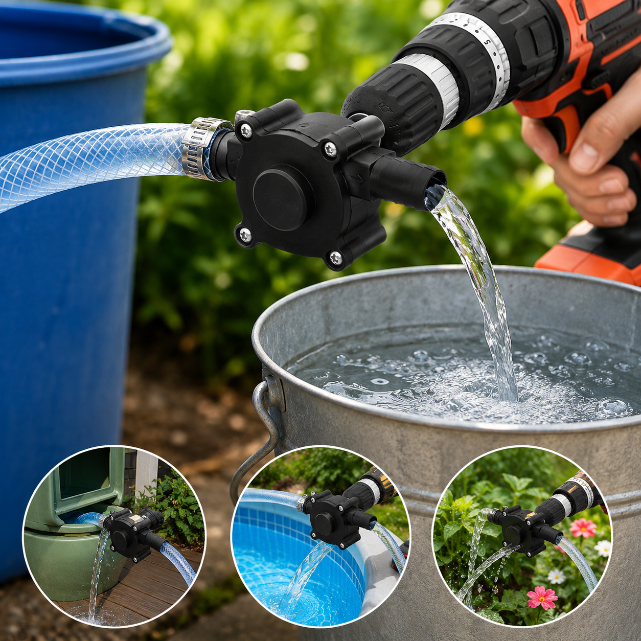 Bohrmaschinen Wasserpumpe – Tragbare Transferpumpe