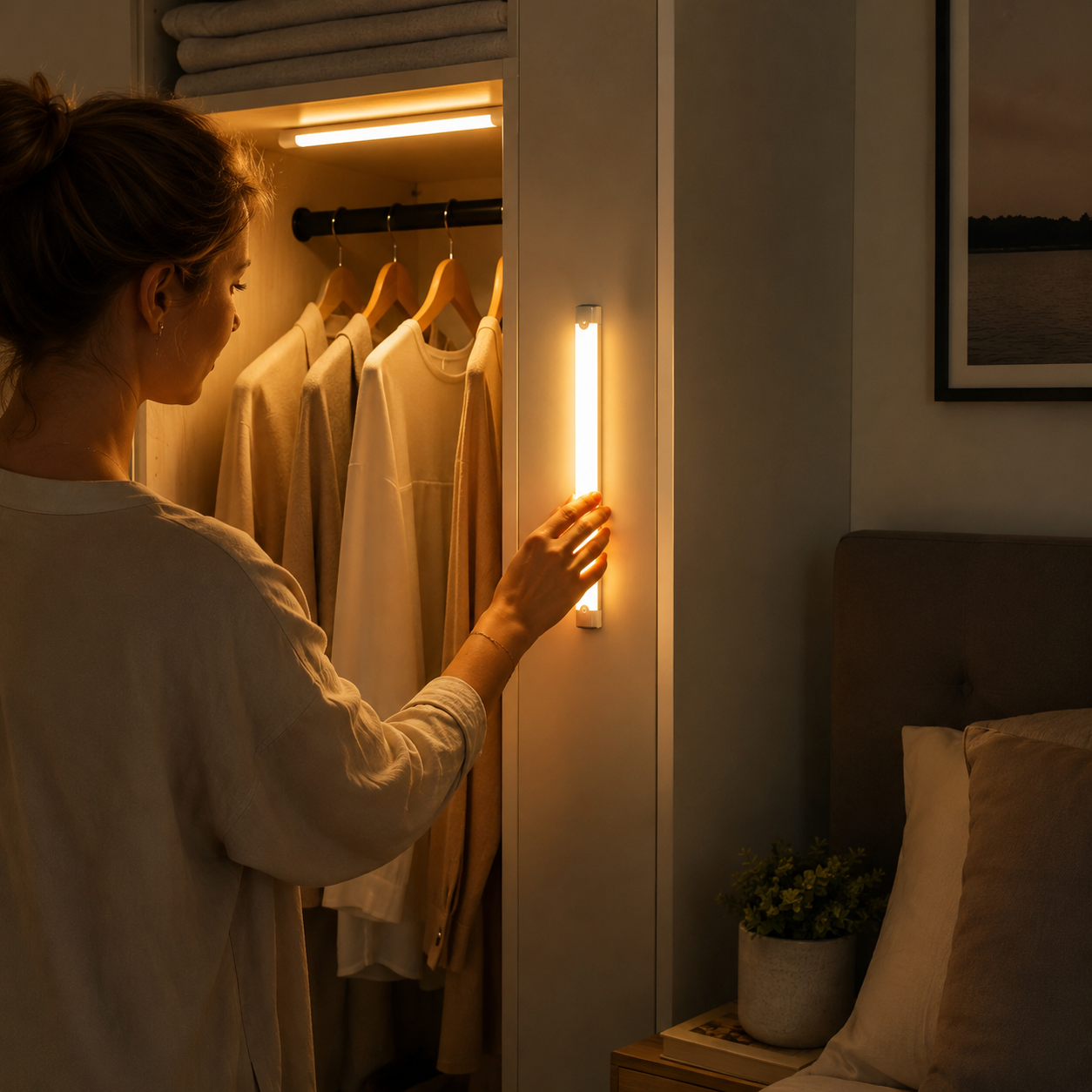 LED-Sensorleuchte mit Bewegungsmelder & Magnethalterung, Kabellos