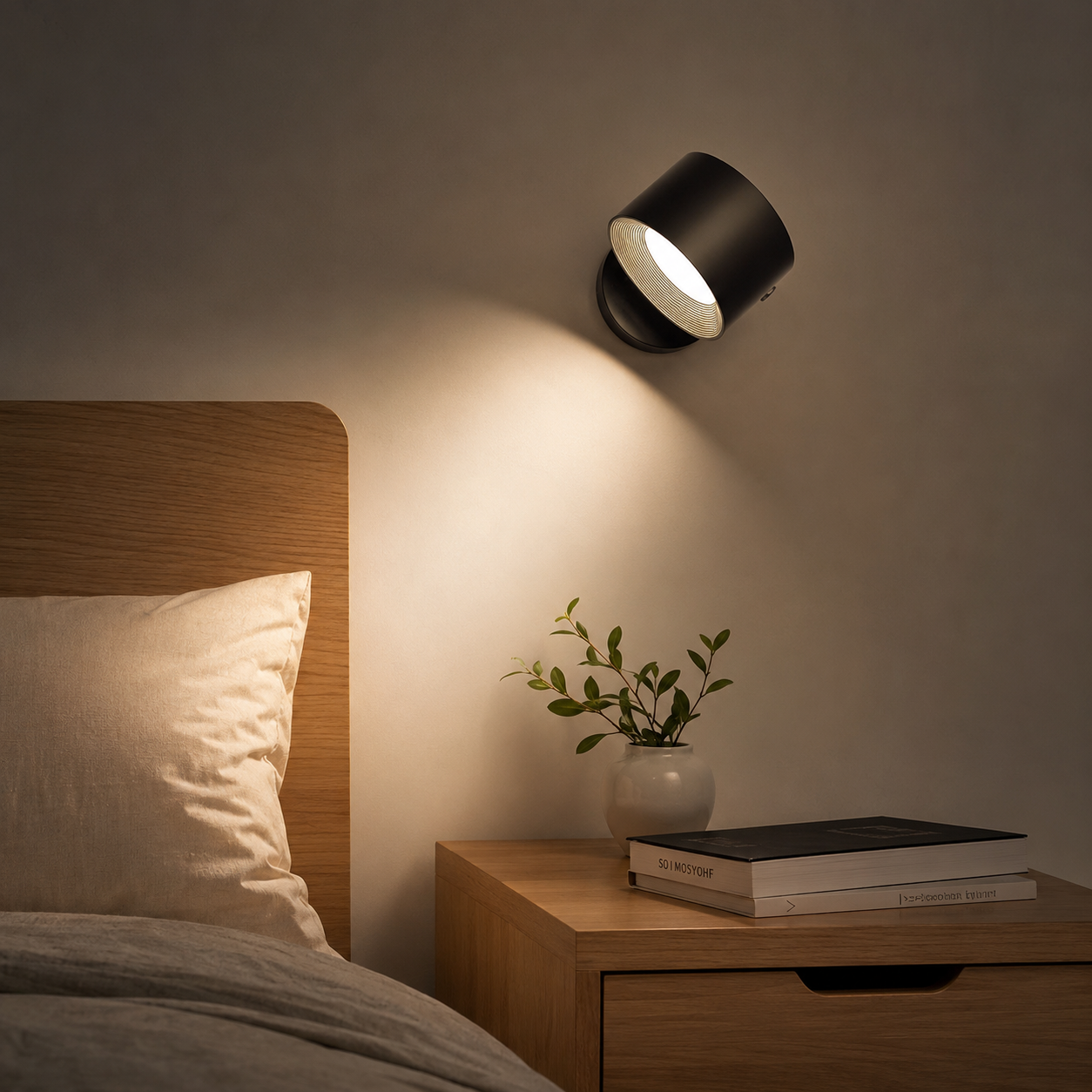 Kabellose LED-Wandleuchte, Drehbar, Wiederaufladbar