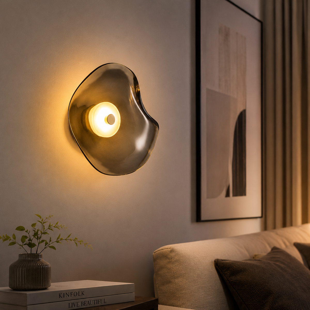 LED Glas-Wandleuchte – Moderne Wandlampe für Wohnzimmer, Schlafzimmer & Flur