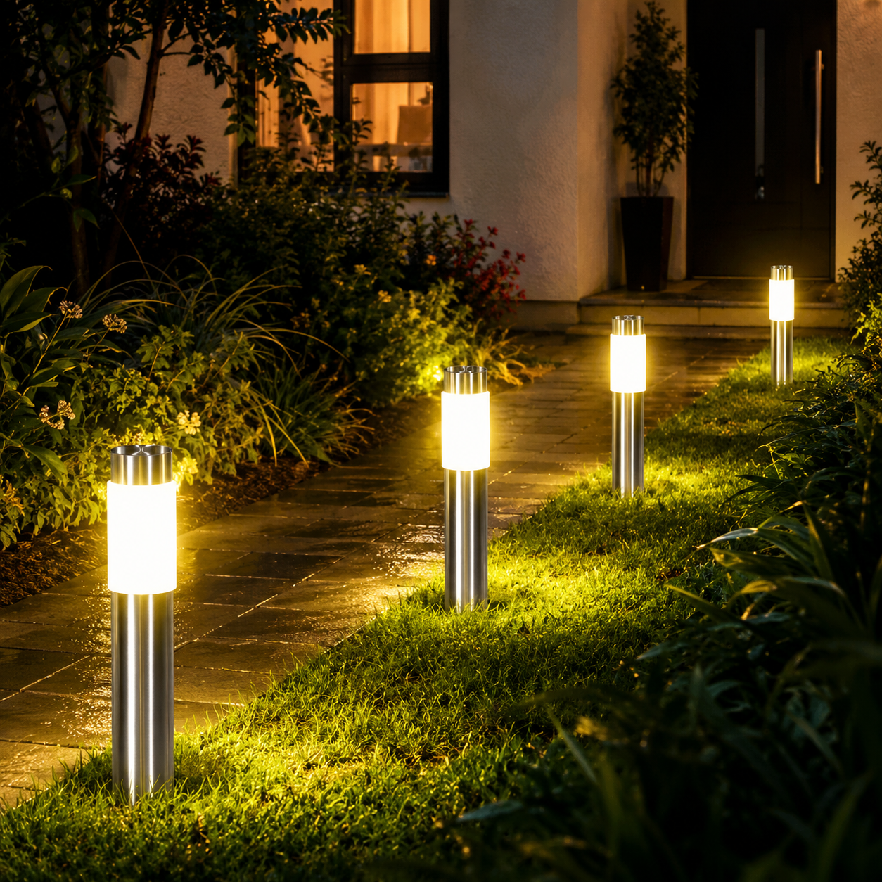 LED Solar Wegeleuchte – IP65 Wetterfest mit Dämmerungssensor für Garten & Außenbereich