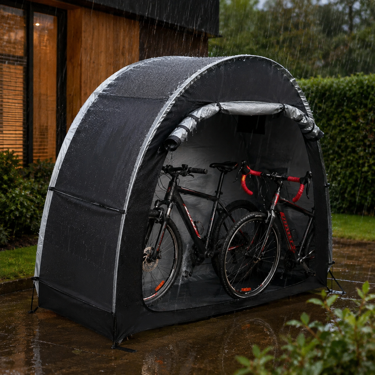 Fahrradzelt für 2 Fahrräder – Wetterfest, Wasserdicht als Fahrradgarage für Außenbereich