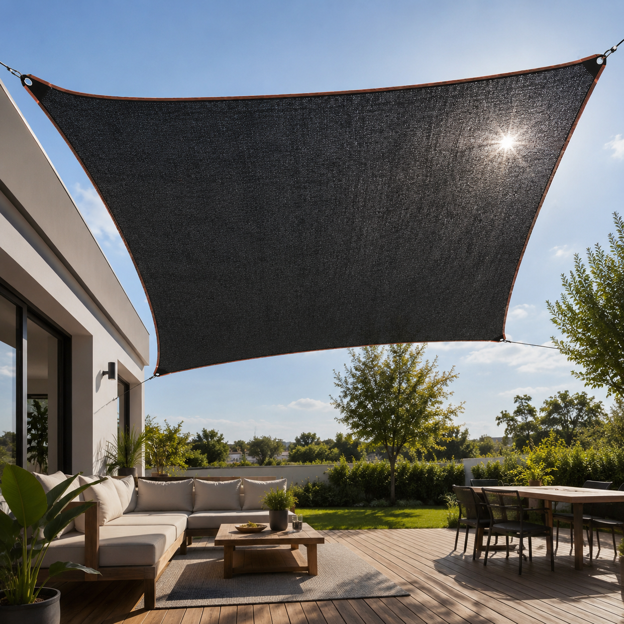Schattiernetz 2×3 m – UV-beständiges Sonnenschutznetz mit 85% Beschattung für Garten & Terrasse
