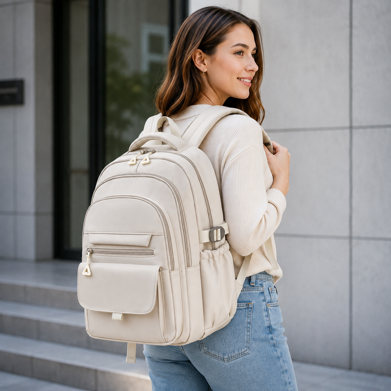 Laptop Rucksack – Wasserdicht mit Gepolstertem Laptopfach für Business, Uni & Reisen