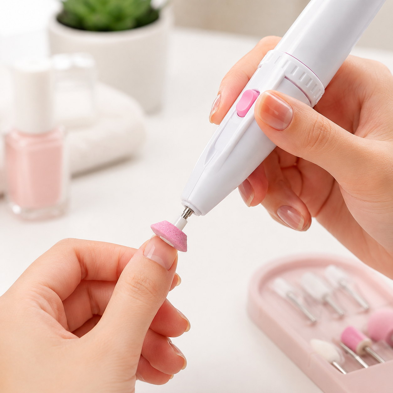 Elektrische Nagelfeile – 5 Aufsätze für Maniküre, Pediküre & Nagelpflege