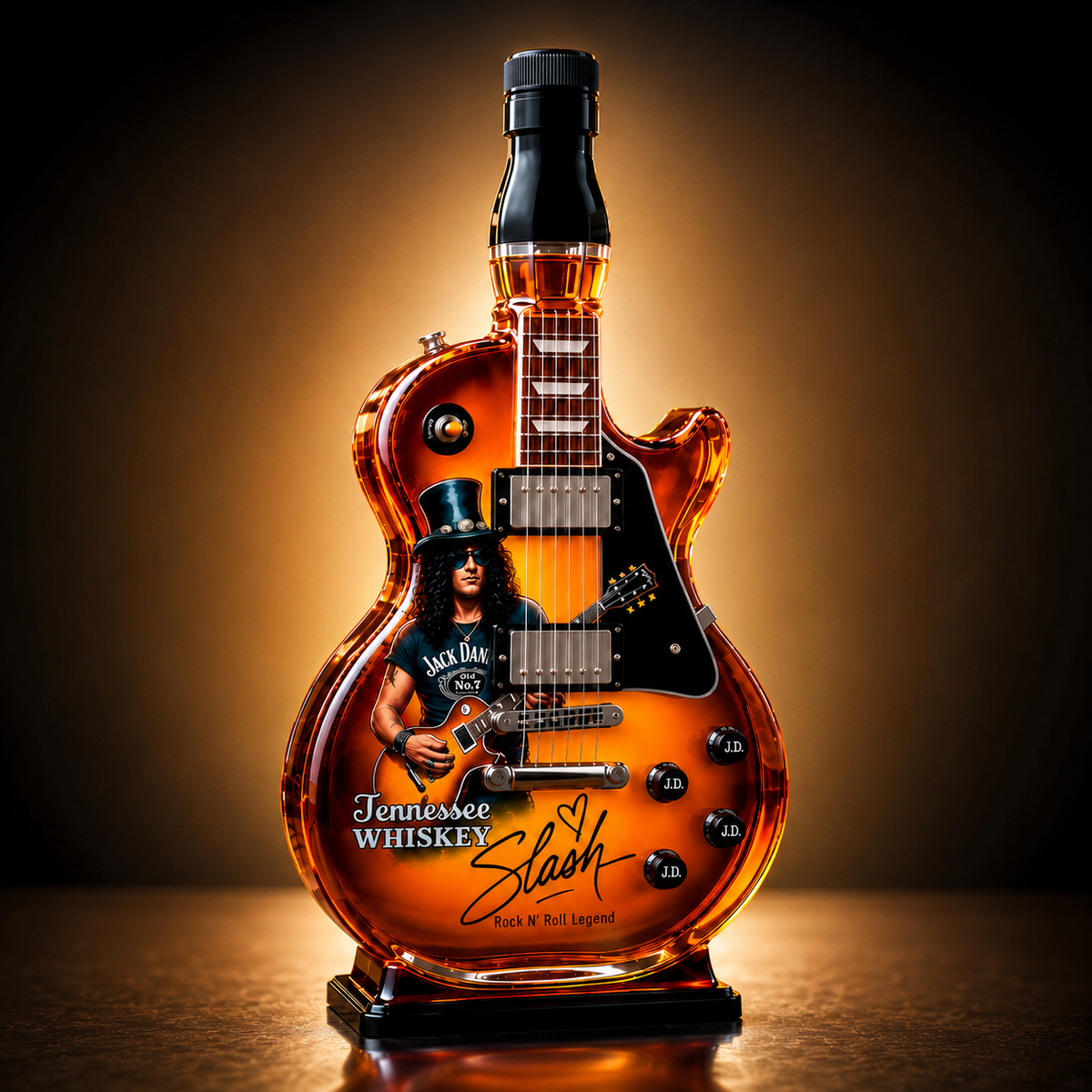 Gitarren Karaffe – Whisky Dekanter in Gitarrenform, Dekorative Glasflasche für Bar & Sammler