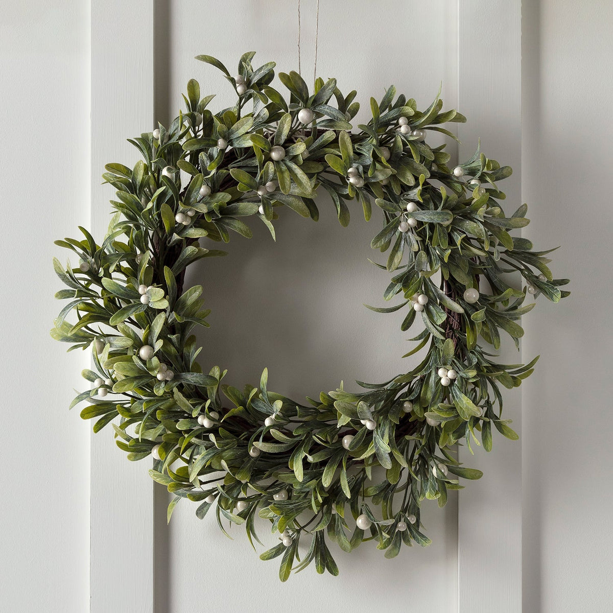 Adventskranz-Set Mistelzweig mit Kerzenständer – 50 cm