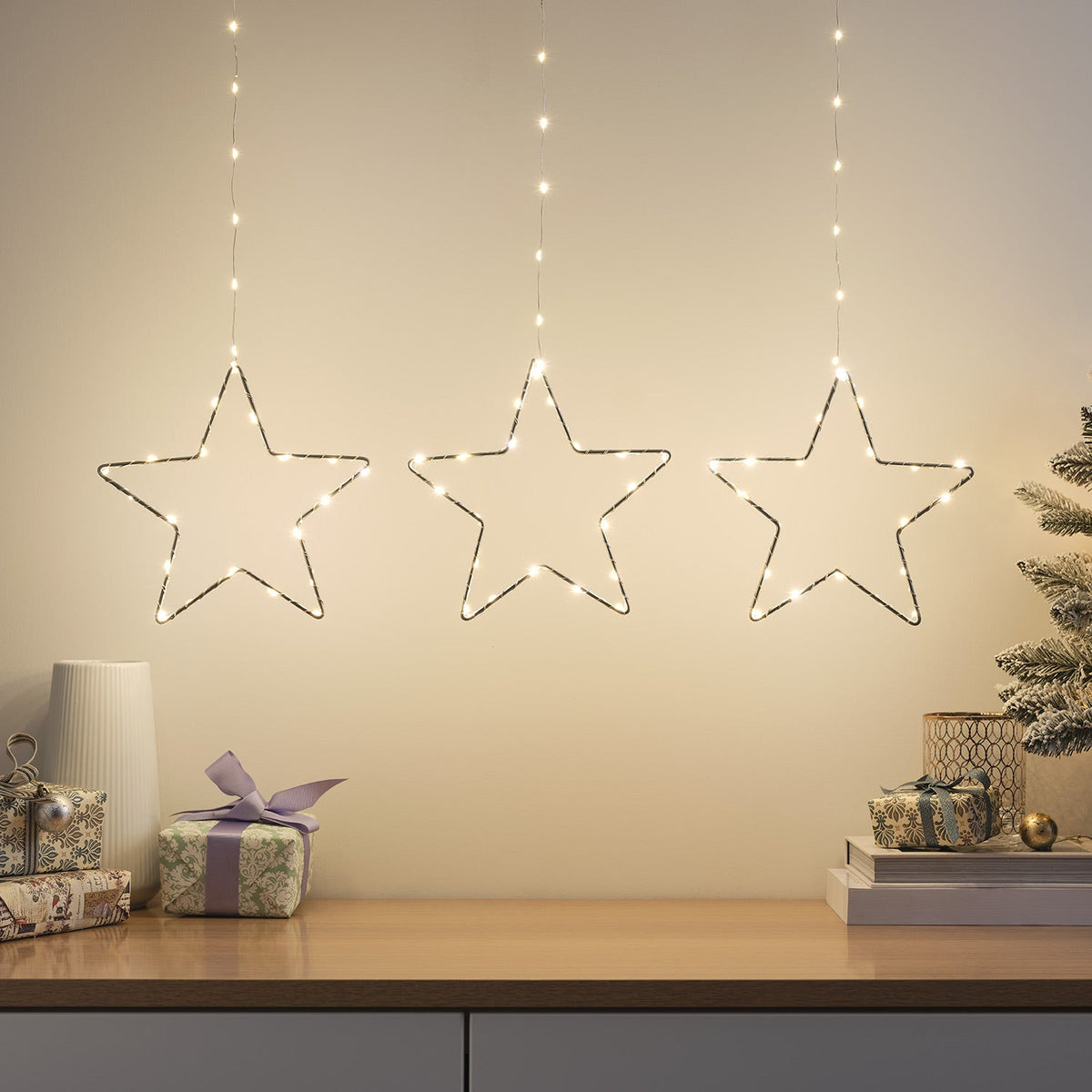 LED-Sterne Set Außen – 2x 3er