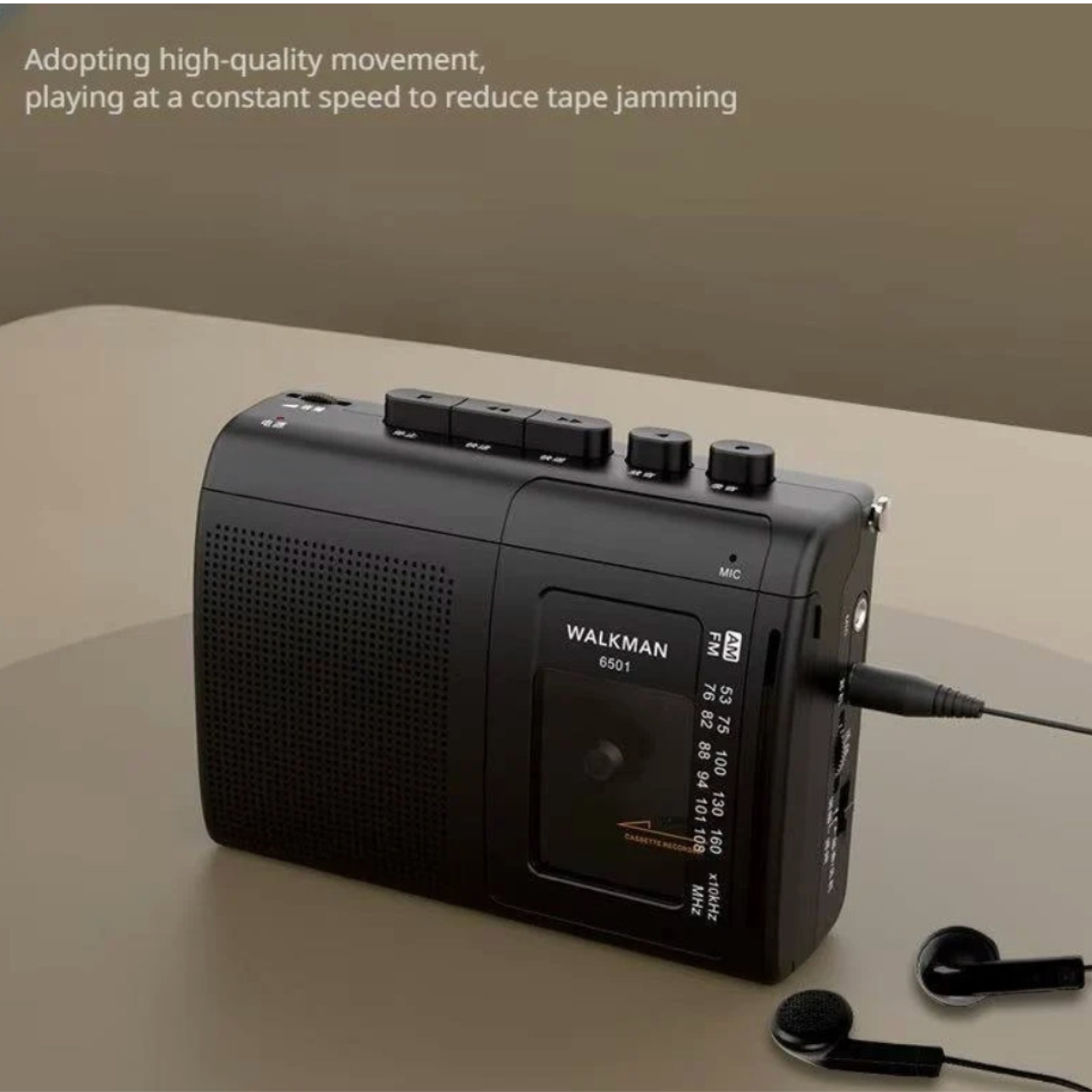 Tragbarer Kassettenrekorder – AM/FM-Radio mit Batterie- & Netzbetrieb