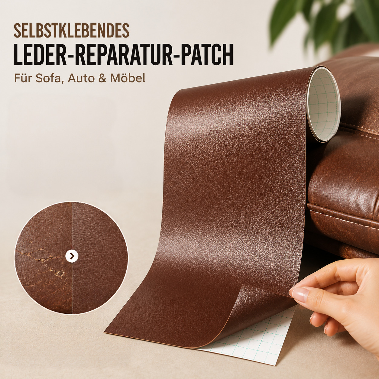 Selbstklebende Leder-Reparatur-Patches für Sofa, Auto & Möbel*