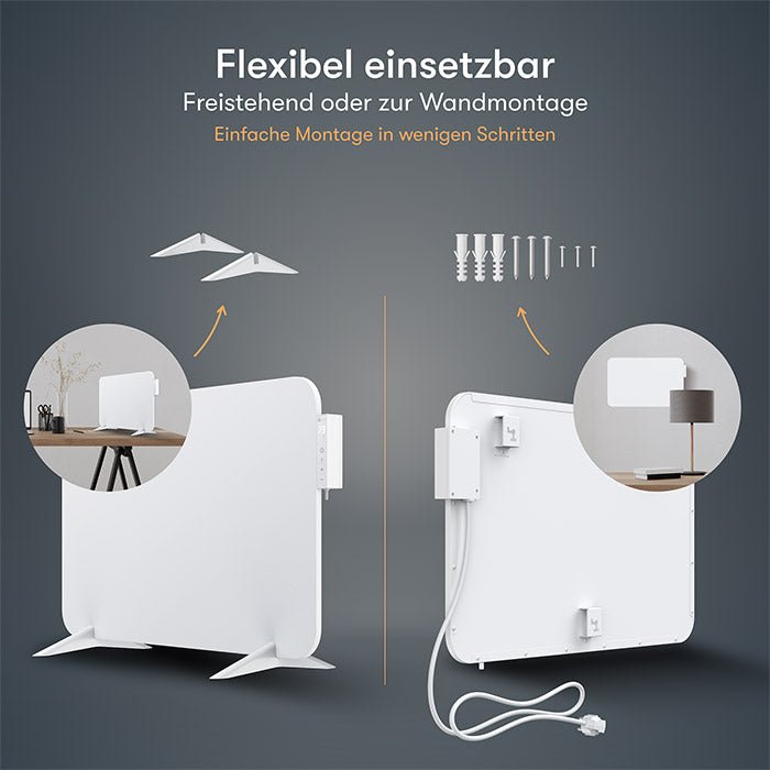 Metall-Infrarotheizung mit Smart-Thermostat