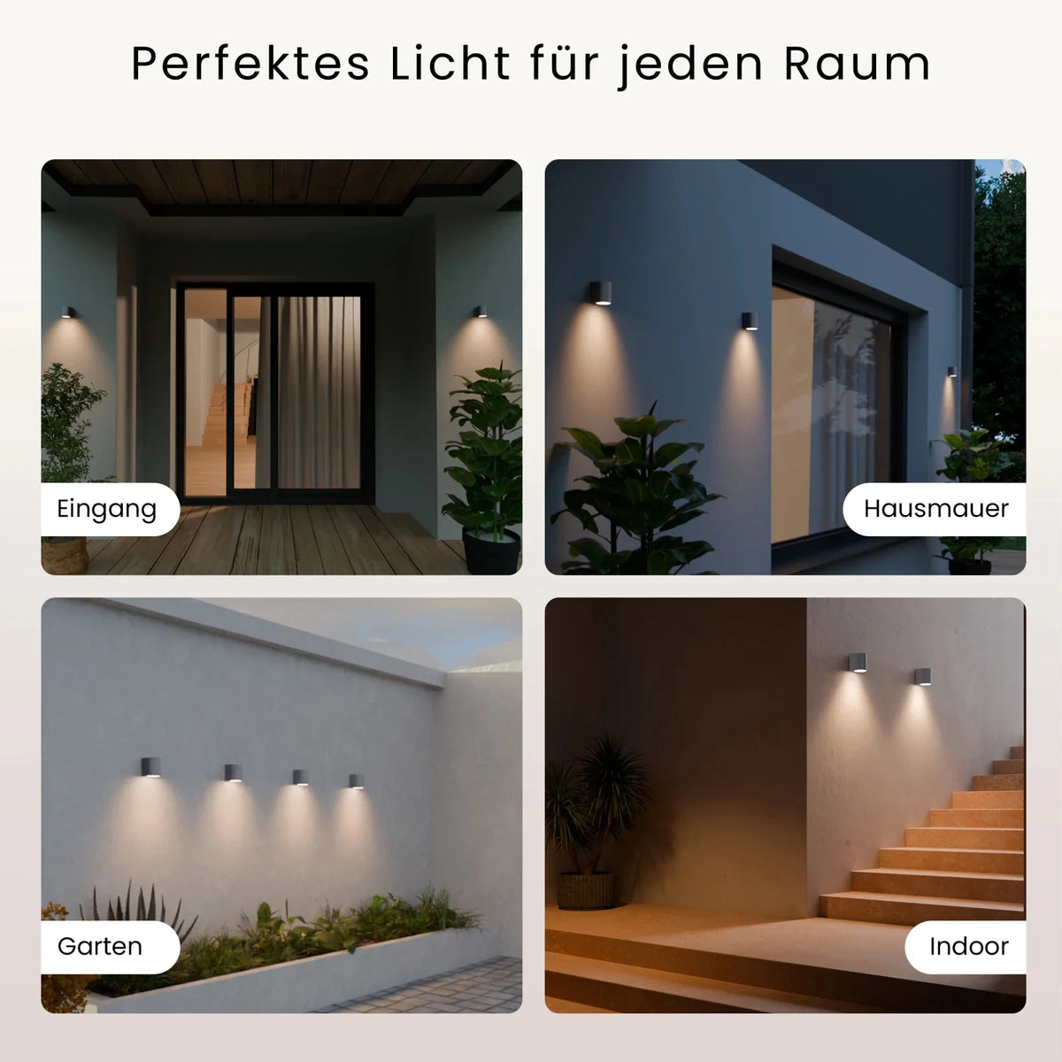 Wandleuchte VAYA innen/außen, GU10, IP54