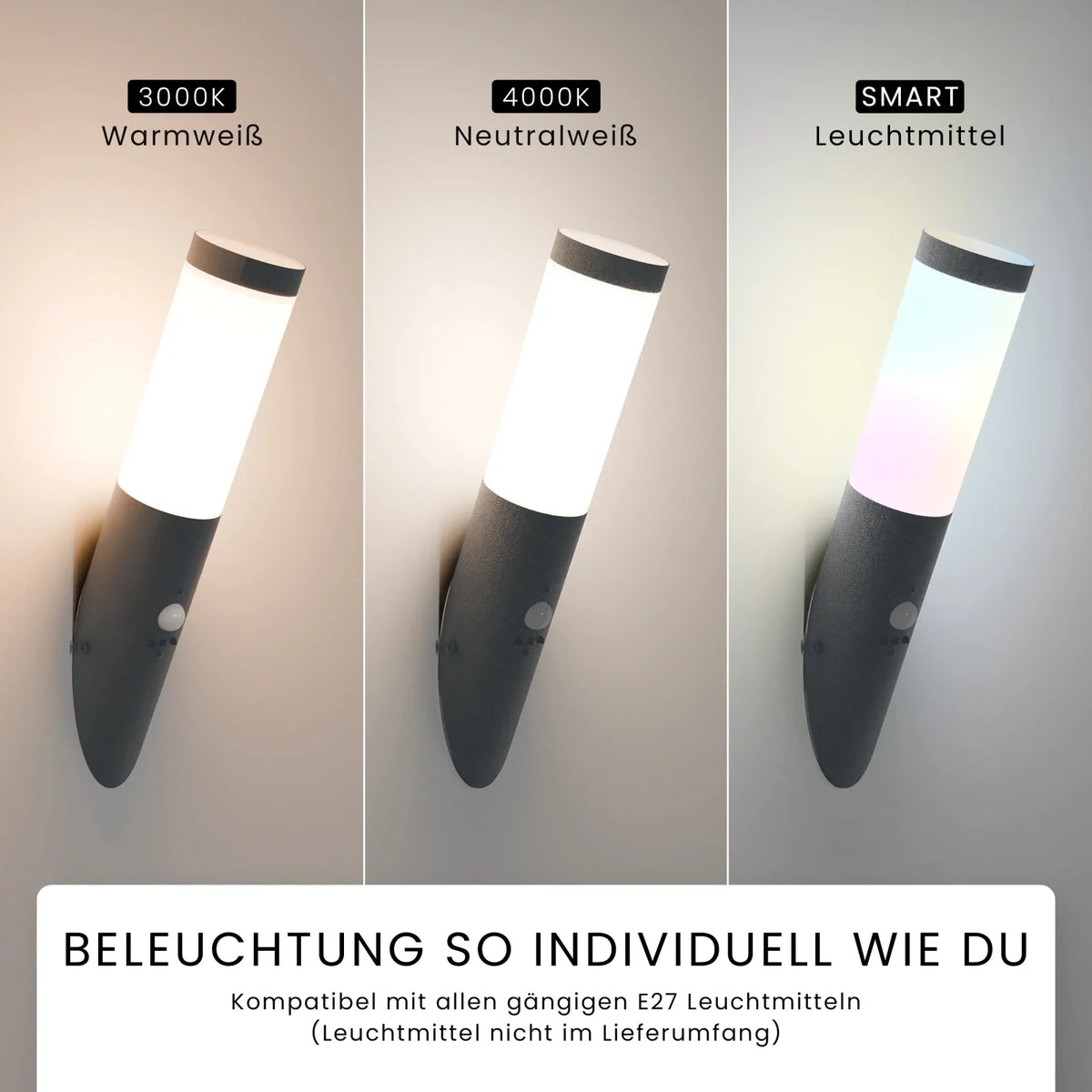 Wandleuchte WAVO mit Sensor Nahaufnahme Gehäuse