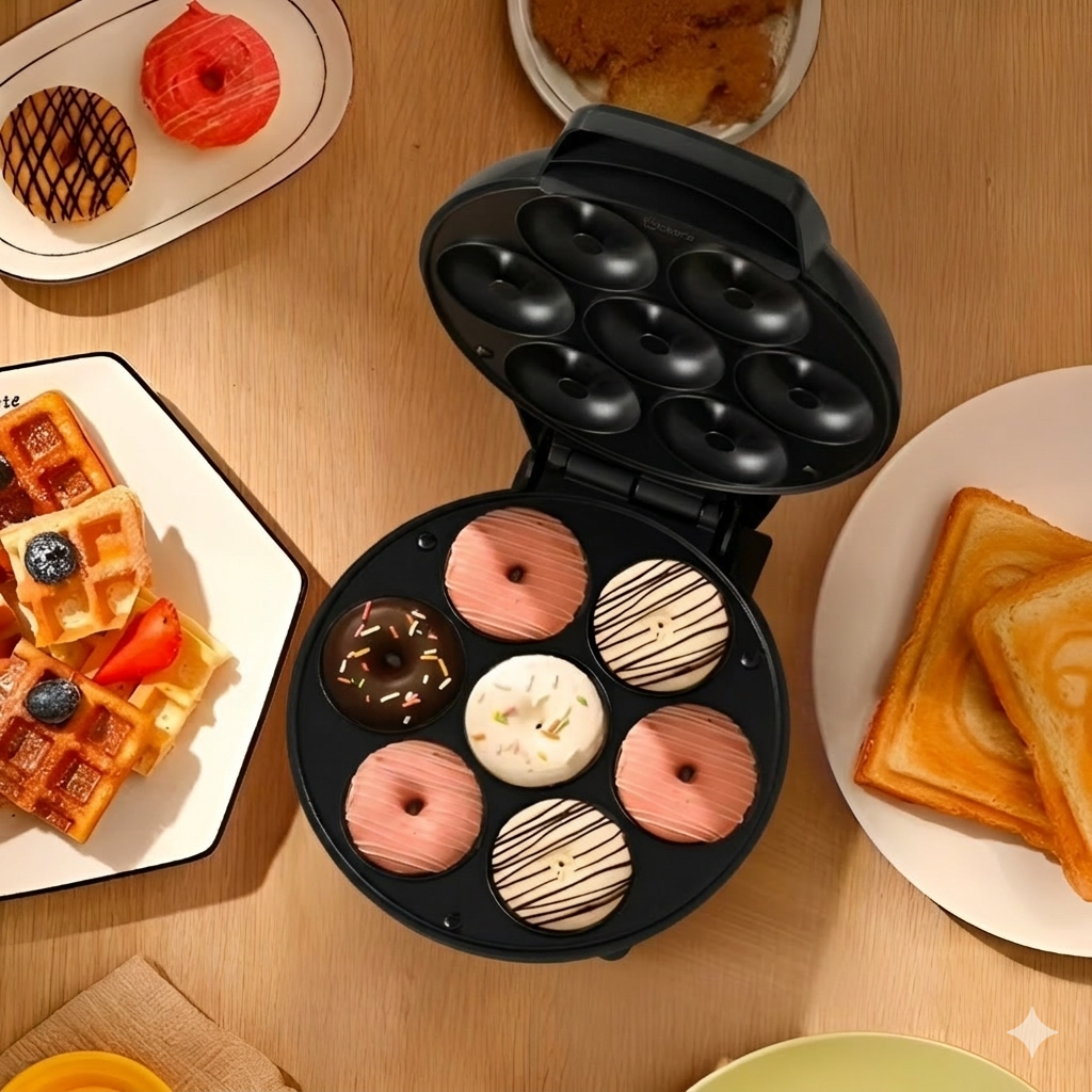 DonutMaker Mini-Donut Maschine mit Antihaftbeschichtung