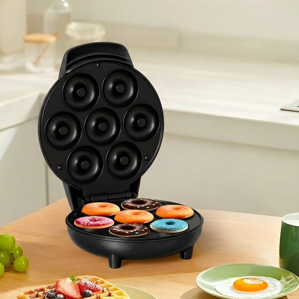 DonutMaker Mini-Donut Maschine mit Antihaftbeschichtung