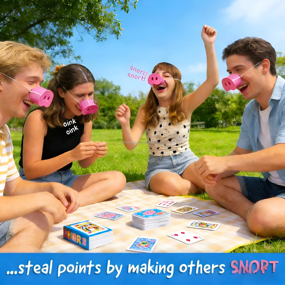 SnortBurst Partyspiel Mit Quietschenden Schweinenasen