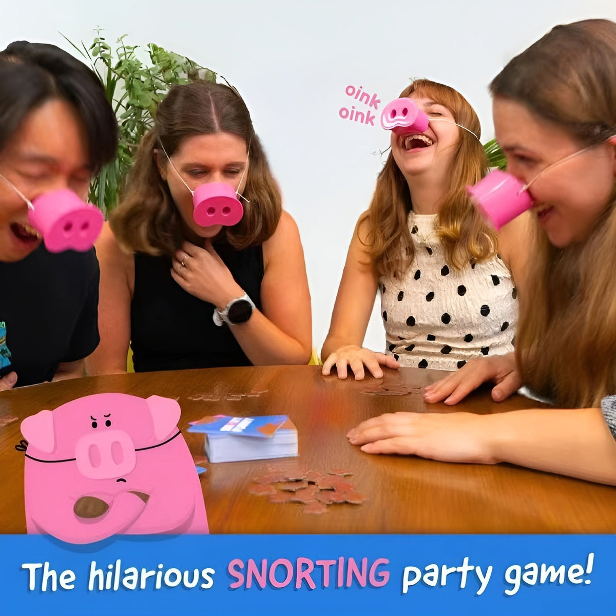 SnortBurst Partyspiel Mit Quietschenden Schweinenasen